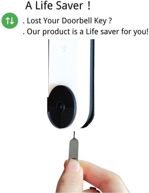 CREFENDLUO Nest Video Doorbell Security Pin Key, Ferramenta de remoção de liberação com kit de chave portátil, compatível