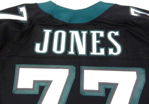 2014 Philadelphia Eagles Barrett Jones #77 Jogo emitiu Black Jersey 46 DP29160 - Jerseys de jogo NFL não assinado usada
