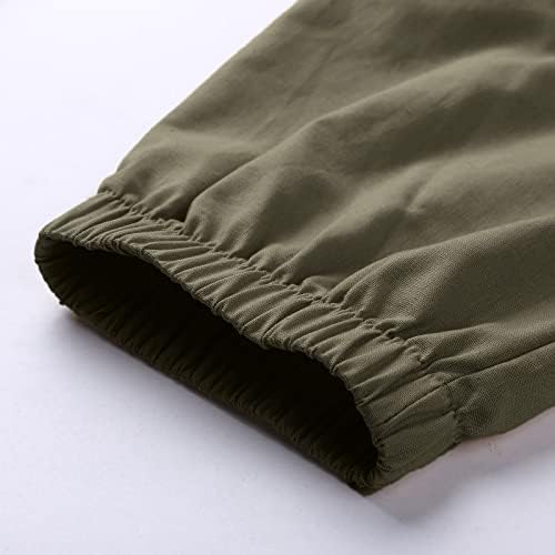 Miashui plus size calça de moletom feminino de cor de calça de calça de cor sólida e cintura elástica calças casuais soltas