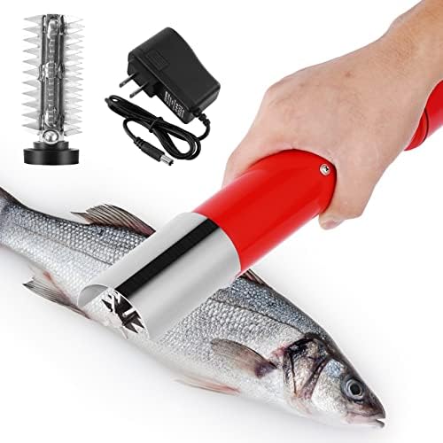 Removedor elétrico de escalador de peixes 2600mAh Limpador de raspador de escala de peixe sem fio com cabeça de cortador