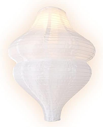 8 Lanterna de nylon de Pagoda 2 Branco