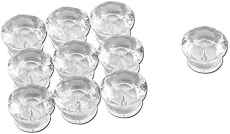 Farboat 10pcs acrílico puxar botões de plástico Mini puxa em forma de diamante para móveis pequenos caixas de jóias de jóias