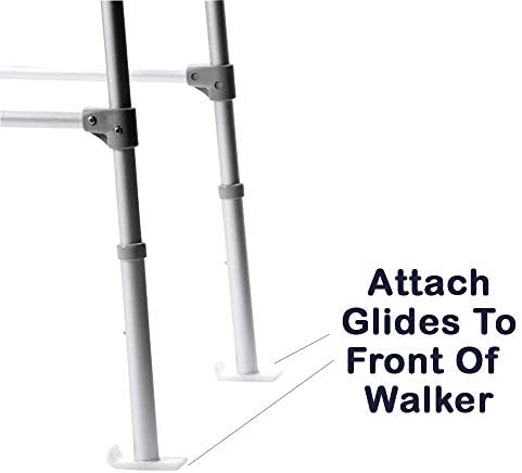 Carex Walker Glids - Universal Walker Skis Glids - Skis for Walkers, se encaixa na maioria dos caminhantes, inclui 1