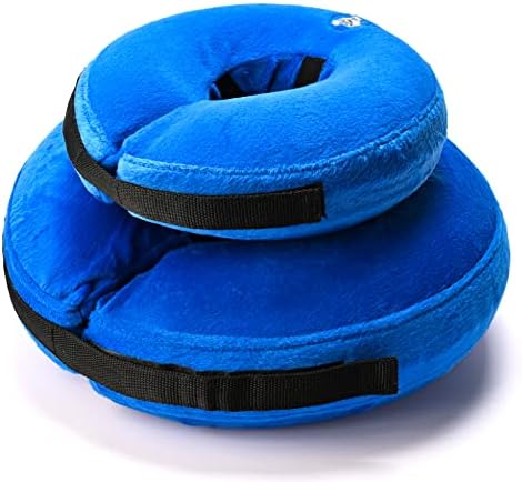 Yeuca Cone inflável para colarinho eletrônico de recuperação protetora para cães e gatos para cães médios após a cirurgia