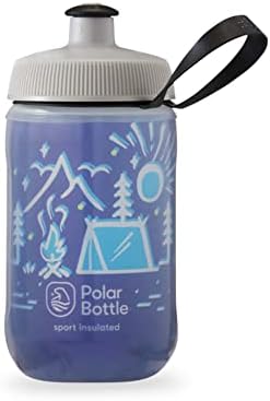 Garrafa polar garrafa de água isolada - 12 onças - Plum Purple - BPA Free Sport & Bike Water Bottle, Fase Squeeze