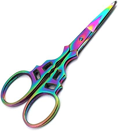 Canadá preciso: Multi Titanium Color Rainbow Sewing Craft Borderyery Scissors 3,5 Estilo vitoriano BTS-643