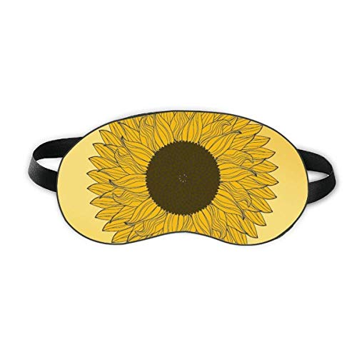 Flor amarela de girassol para girassol sono olho escudo macio cegos de tomada de tomada