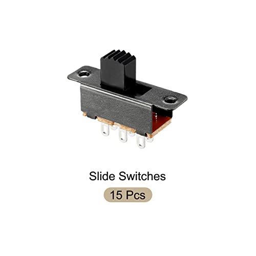 Interruptor de alternância de rebote Controle de slide 6 pinos 2p2t, [para projetos eletrônicos] - 7mm/15 pcs