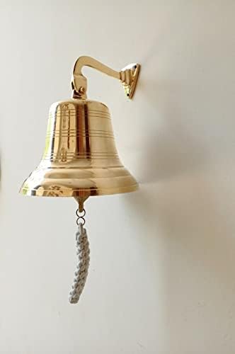 Bell de navio de latão internacional da Califórnia, campainha de latão de parede pesada em todo o ar livre, 7