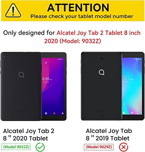 Caixa simples do Alcatel Joy Tab 2 8 polegadas 2020 Modelo de liberação 9032Z, leve Handle Durable Proof Durable Stand Caso Alcatel Joy Tab 2 2020 Tablet 9032Z Kids Case