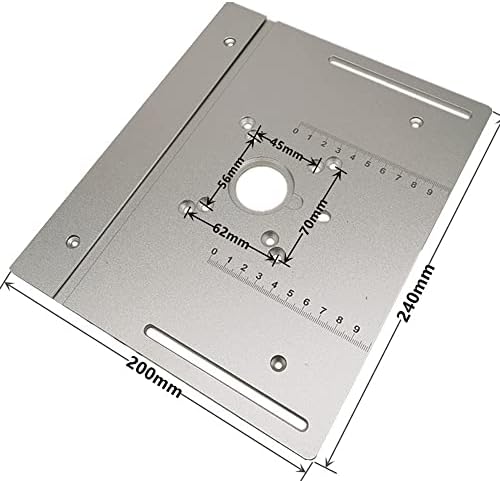 Xixian Conjunto de 3 roteadores Inserir placa de alumínio Alumínio Liga de moagem de madeira de moagem de flip placa de corte Ferramenta auxiliar de gravação com mesa de mitra Bancos de madeira