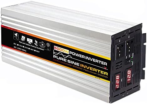 Inversor de onda senoidal de 5kW Pure Inversor Grande Inverter 12V 24V 48V 60V a 220V Conversor de tensão para RV
