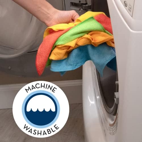 Pano de limpeza de microfibras S&T Inc. para casa, toalhas de limpeza a granel para limpeza, toalhas de pano reutilizáveis