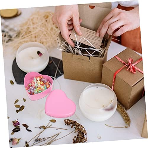 Doitool 4pcs Caixas Caixas de presente em forma de coração Recipientes de doces para presentes Caso de jóias de viagem Limpa