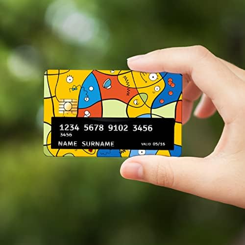 Adesivos de cartão bancos de débito de débito Simpsons vinil Protector de TV Série de casos de TV Slim Watersoperate Label