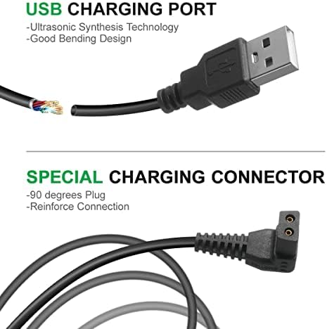 Carregador de lenink compatível com wahl aqua lade timmer, USB Cabo de carregamento Substituição do cabo de alimentação compatível