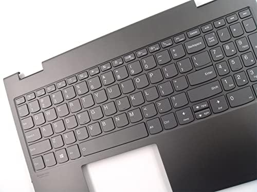 Bayjebu Replacemet Peças para Lenovo Yoga C740-15Iml 15,6 polegadas Palmrest Teclado Boldado nos EUA sem touchpad cinza 5cb0u43813