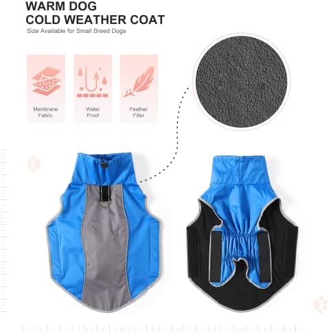 Casaco de clima frio de cachorro, casaco de chuva à prova d'água ajustável, casaco de inverno, capa de chuva com tira