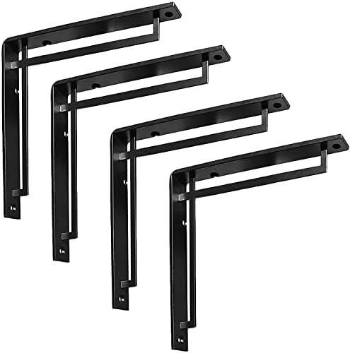 Balin projeta o suporte da prateleira para prateleiras de 10 e 12 - pacote de 4 - suportes de prateleira de metal decorativos