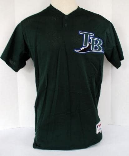 2001-02 Tampa Bay Devil Rays Jose Veras 71 Jogo emitido Green Jersey BP ST 6701 - Jogo usado MLB Jerseys
