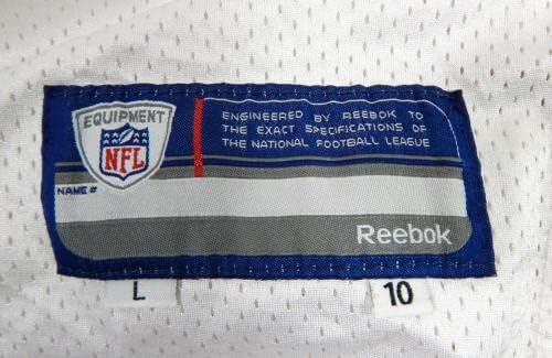 2010 San Francisco 49ers Parys Haralson 98 Game usou Jersey White Practice L 19 - Jerseys de jogo NFL não assinado usada