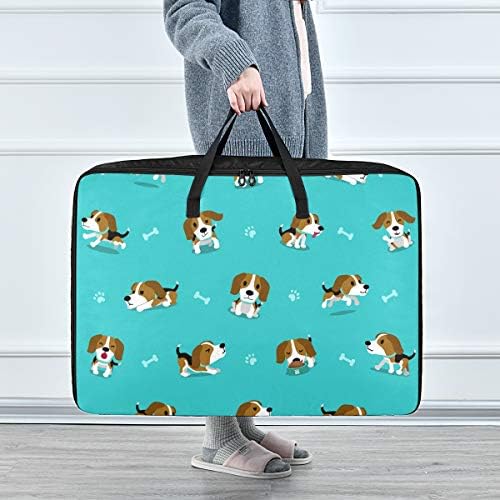 N/ A Saco de armazenamento de roupas forçado para colcha - Cartoon de grande capacidade Bolsa dos organizadores de animais de cachorro