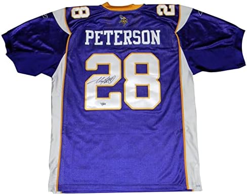 Adrian Peterson assinou o Minnesota Vikings 28 Fanatics autênticos de camisa de camisa da NFL autografada - Autografado NFL