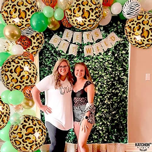 Grandes balões de leopardo para festa de aniversário - 22 polegadas, pacote de 6 | Balões de Cheetah frustrarem para decorações de aniversário da chita | Balões de impressão de leopardo para decorações de festas de leopardo | Cheetah Print Balloons