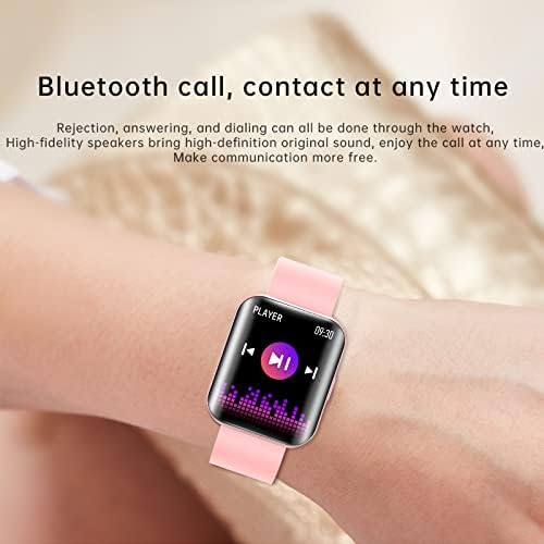 Qonioi Smart Watch com notificações de chamadas e mensagens para os telefones Android & iOS, 1,72 em grande fitness smartwatch, IP67 à prova d'água com rastreamento de sono com frequência cardíaca, modos de esporte multi, oxigênio no sangue