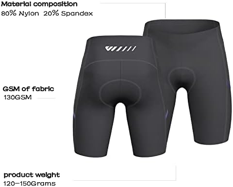 Wulibike Bicycle Shorts para homens, shorts de bicicleta acolchoada em 4D para homens preenchendo shorts de montanha