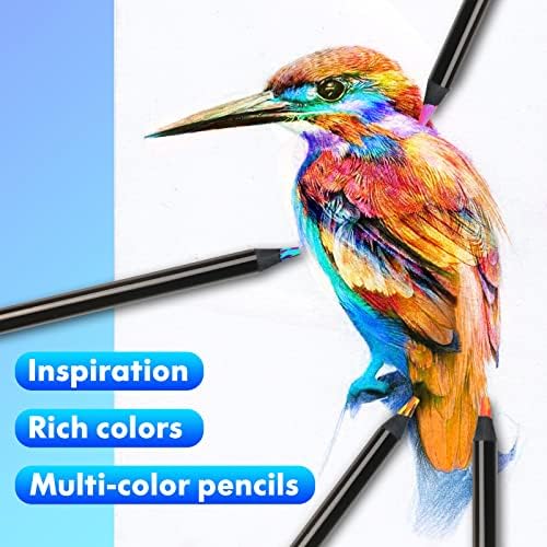 Lápis de cor de THEAST para coloração adulta, 12 cores lápis de cor jumbo mágica para crianças e adultos, lápis de núcleo multicolorido