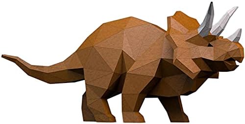 WLL-DP Triceratops Escultura de papel 3D PAPLEL PAPLEL MODEL