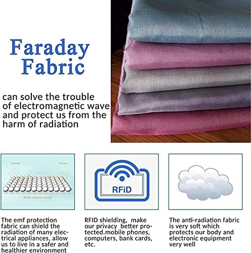 Tecido anti -radiação para roupas de fibra de prata Faraday Shielding Pano Emf EMI RF RFID Bloqueio de proteção condutora Material