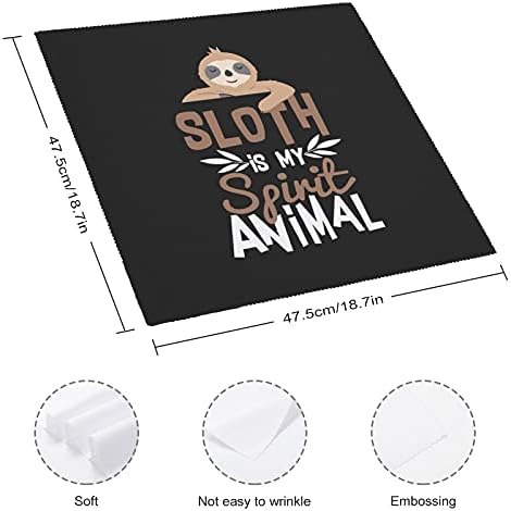 Sloth Is My Spirit Animal Impresso Reutilable Dinner Napkin Pano perfeito para casamentos Cocktail Christmas Dinners