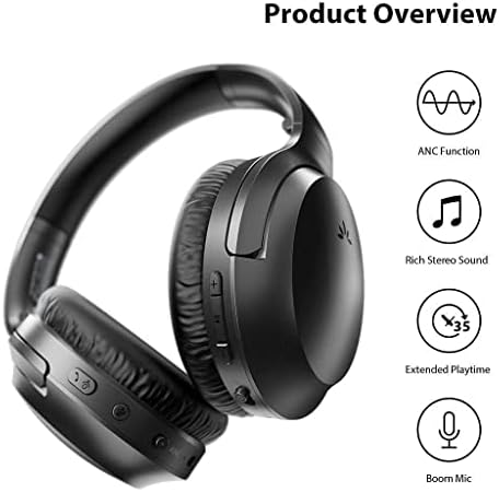 Avantree HT4186 & ARIA - fones de ouvido sem fio para assistir TV W/Bluetooth Transmissor & Bluetooth 5.0 Ruído ativo