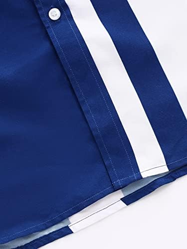Roupa de duas peças de Fioxa para homens camisa colorblock e calça de cintura de cordão