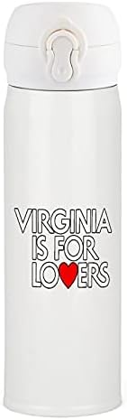 Virginia é para amantes aço inoxidável isolada de água de caneca de caneca de caneca de caneca para caminhada de