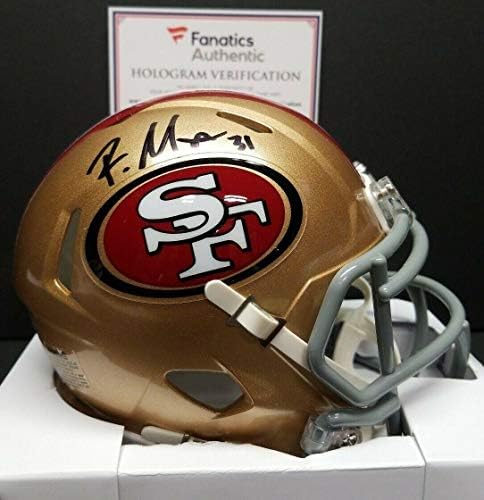 Raheem Mostert assinou autografou o capacete de velocidade do San Francisco 49ers. Fanáticos - Capacetes NFL autografados