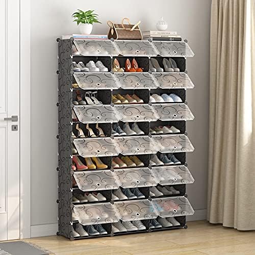 Organizador de rack de sapatos portátil de Kousi 72 pares de armazenamento de prateleira de pares de pares