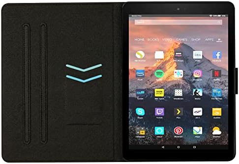 Caixa de caixa do dispositivo Tablet Compatível com capa de caixa do Kindle Fire HD 10, Caixa de proteção contra flip -doblada
