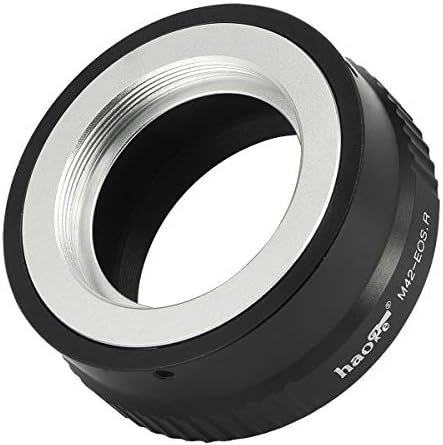 Adaptador de montagem de lentes manuais HAOGE para lente de montagem de parafuso M42 de 42 mm para Canon RF R5 R6 Câmera