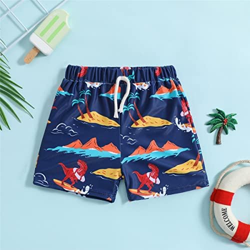 Jeleuon criança bebê meninos nadar troncos upf 50+ rápido seco seco havaiano praia shorts shorts shorts de natação