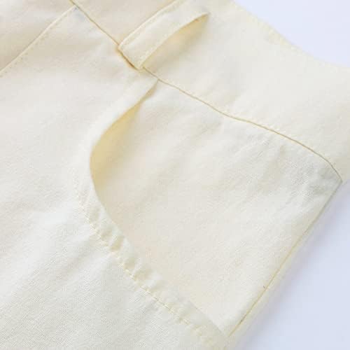 Miashui Swewspantes Mulheres bolsões femininas calças de moda sólida Coloque de algodão da cintura feminina Casual