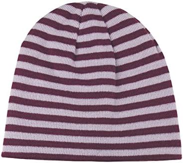 Top Headwearwear reversível malha de inverno listrado sem punho de caveira gorro