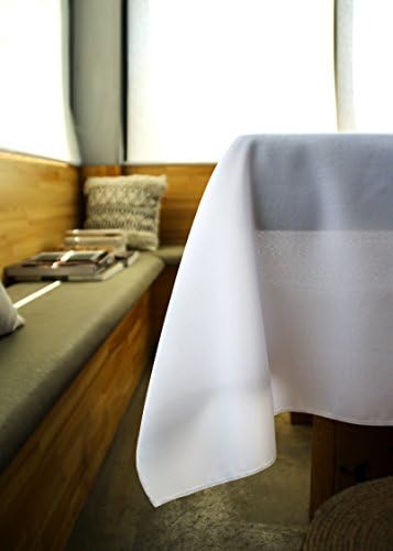 Gefeii Cozinha de 54 polegadas Toleta quadrada de toalha de mesa sólida Toelas de mesa brancas para restaurante de