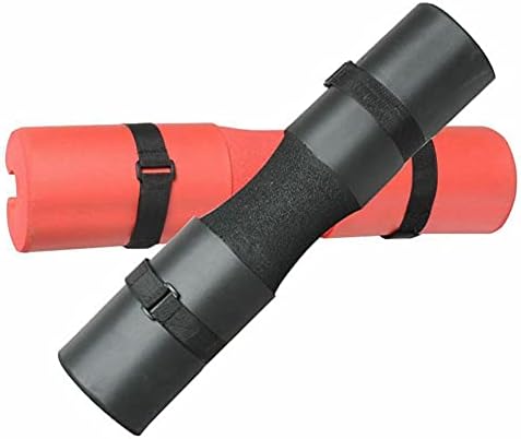 Hxrzzg barbell pad fitness squat bloco de espuma de barra barbell tampa de espuma de espuma esponja padrinho de levantamento de barra de alcance para barras para barras olímpicas ou padrão com tiras de segurança