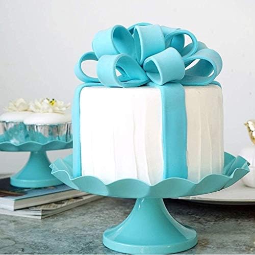 Moolo frutwlow bolo bolo rack de bolo azul bolo de casamento ondulado criativo de ferro forjado de ferro azul cesta de frutas