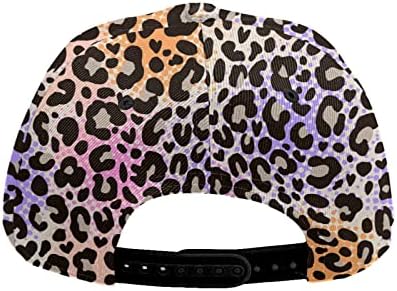 Caps de beisebol feminino colorir leopardo impressão de pai chapé o caminhão de caminhão Ajusta moda de moda engraçada casual para garotas chapéus de sol