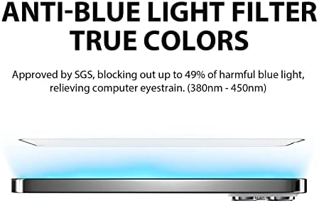 Protetor de tela Pro Mageasy 14 Pro Screen - [6,1 / 3 lente] Protetor de tela de bloqueio de luz azul, proteção de olhos, anti -arranhões, bolhas sem bolhas, Kit de instalação incluído - série Vetro Bluelight
