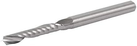 X-Dree 1/8 polegada 2,5mmx15mm Tungstênio Tunção de flauta única Mill de prata (1/8 polegada